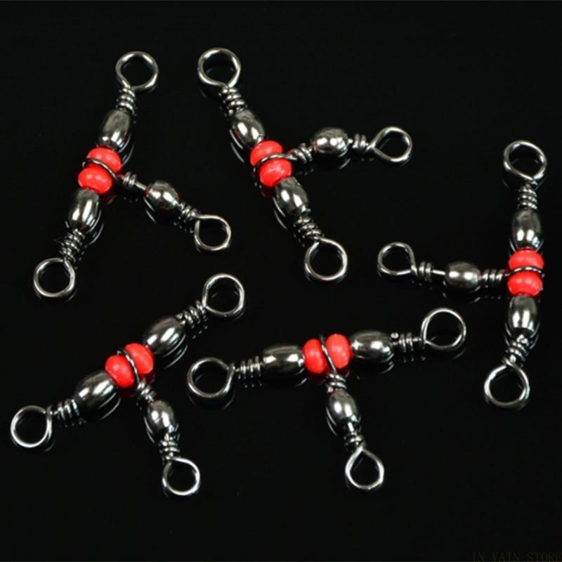 Fishing Equipment Kit - M5TC 50Pcs 3 Way Swivels Fishing