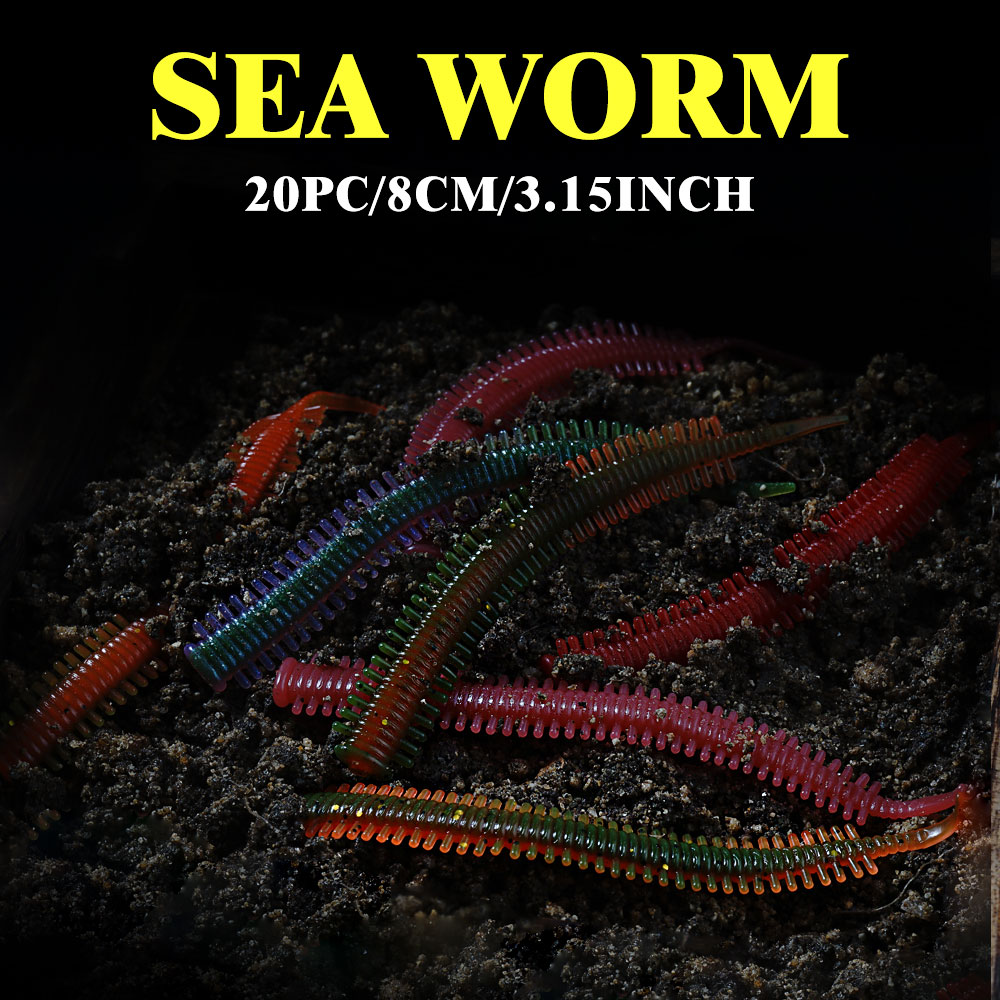 SUNMILE 10pcs Sand Worm Lures  - огляд і ціна Soft Plastic Lure
