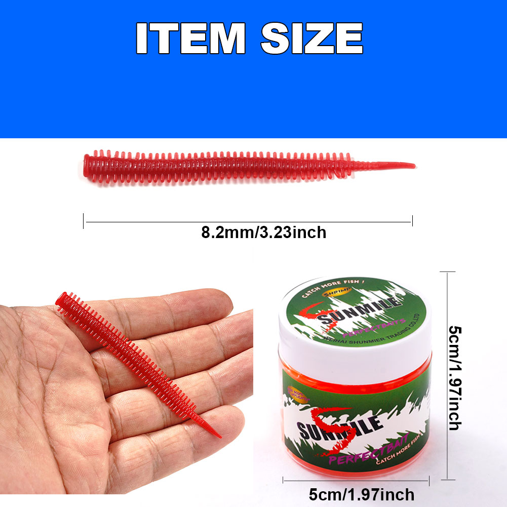 SUNMILE 10pcs Sand Worm Lures  - огляд і ціна Soft Plastic Lure