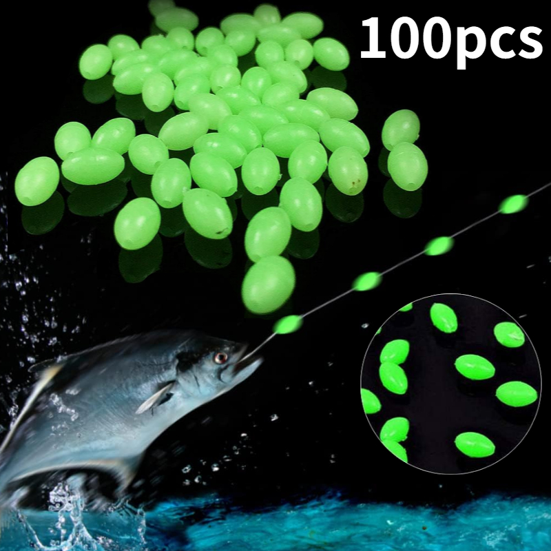100pcs/lot Oval Night Luminous - огляд і ціна Fishing Equipment And Tools