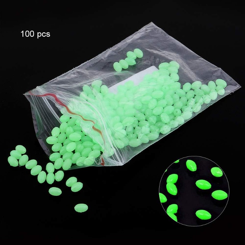 100pcs/lot Oval Night Luminous - огляд і ціна Fishing Equipment And Tools