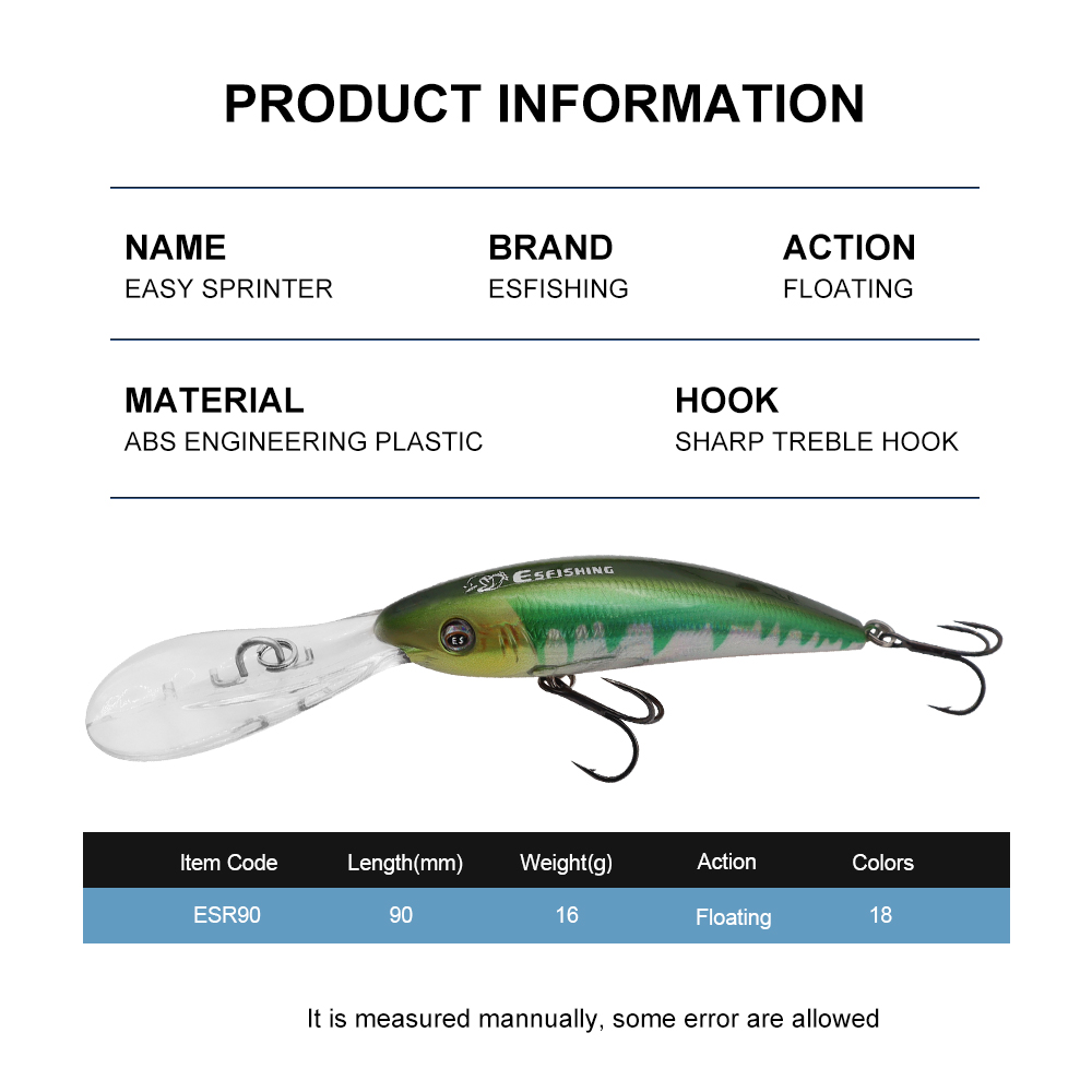 ESFISHING Fishing Lure Wobbler - огляд і ціна Fishing Equipment Ebay