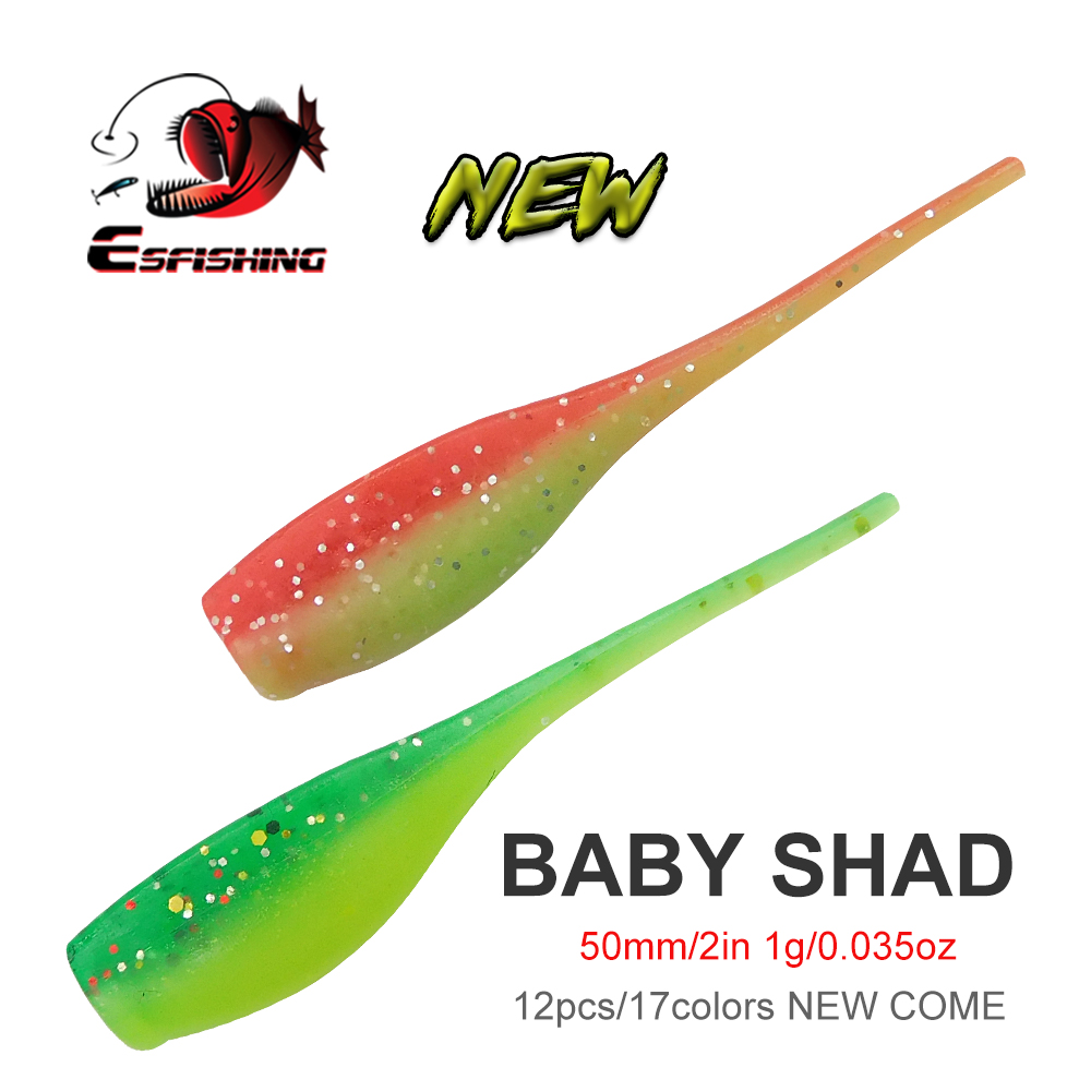 ESFISHING Baby Shad 50mm Soft  - огляд і ціна Fishing Equipment Ebay