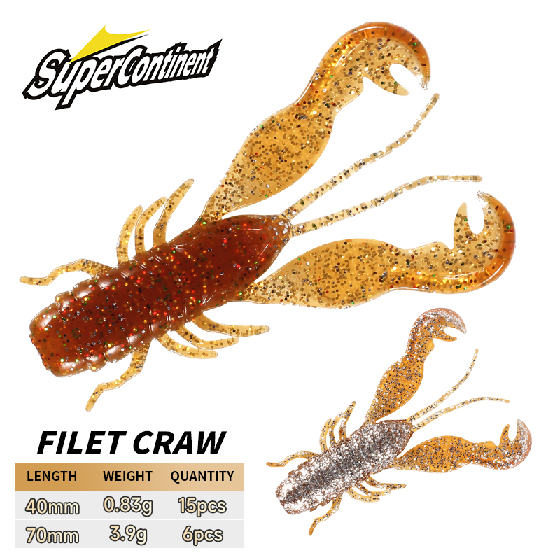 2023 Supercontinent Filet Craw - огляд і ціна Soft Plastic Lure